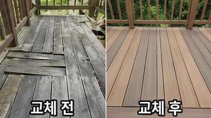 합성목재 데크 교체