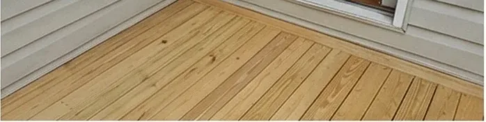방부목 데크 시공 후